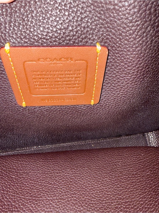 Coach Handbags - Coach Burgundy Pebbled Leather Interior with Tan Patch